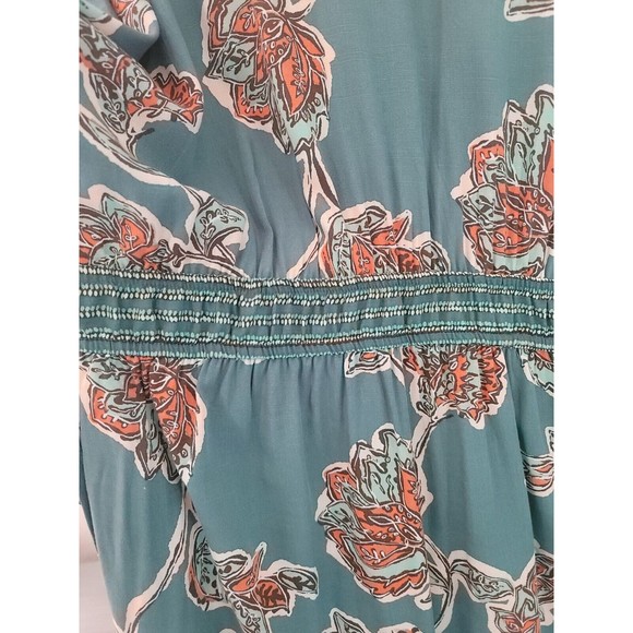 Knox Rose Teal and Red Floral Maxi Dress - Picture 10 of 15
